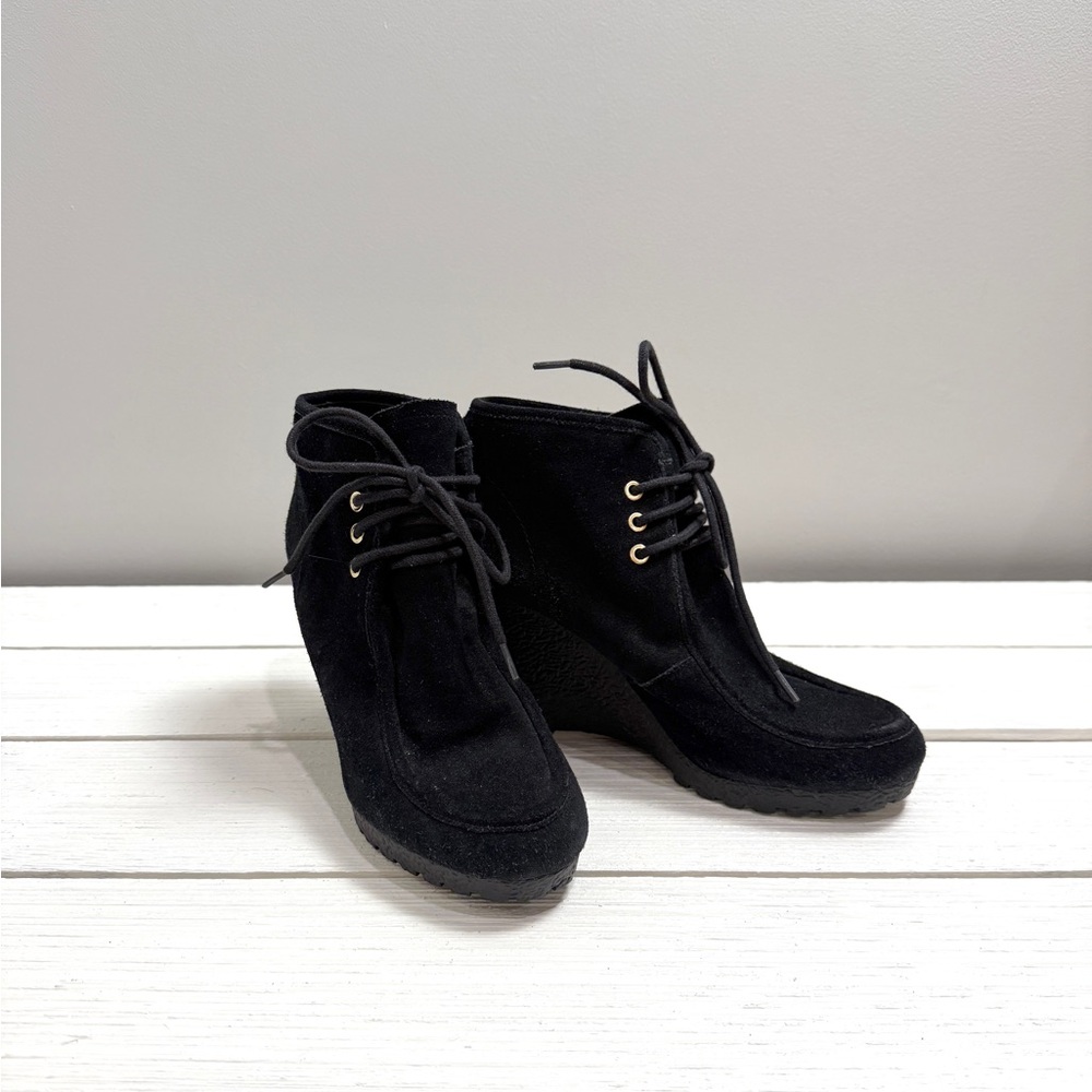 Womens MICHAEL Michael Kors Rory Wedge Booties, Black Size 8.5M